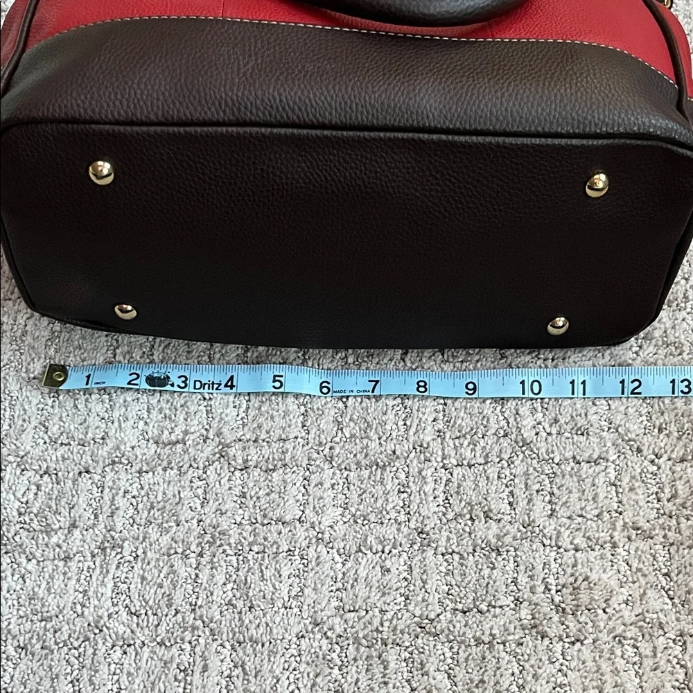 Tignanello Red and Brown Satchel - Picture 7 of 10